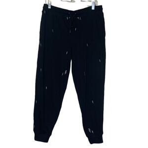 Honeydew Black Lightning Bolt Print Jogger Pant Sweatpants size M